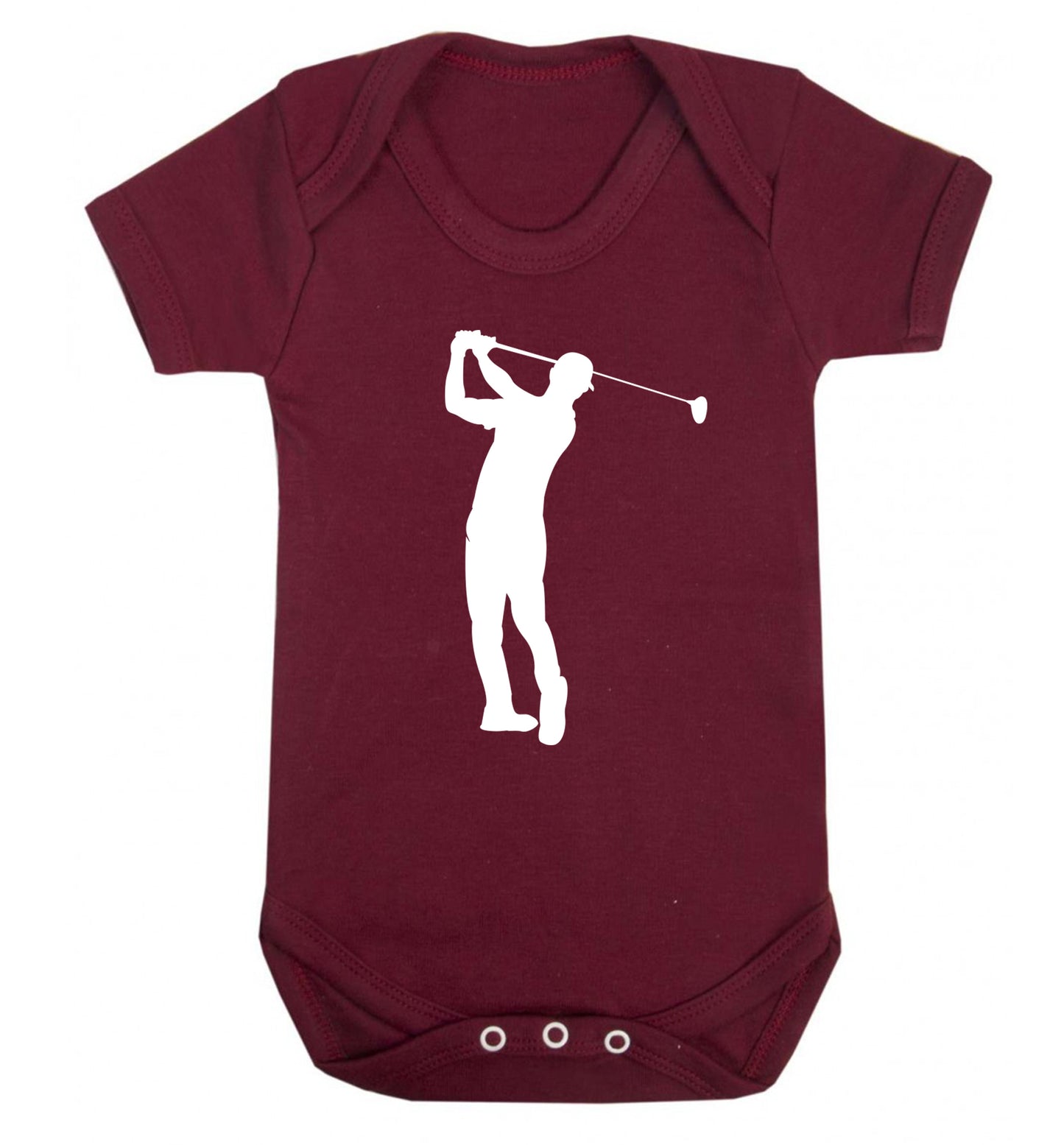 Golfer Illustration Baby Vest maroon 18-24 months