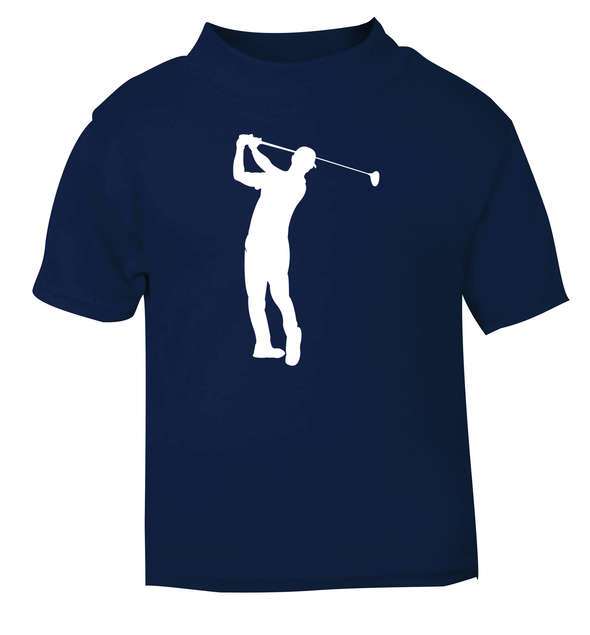 Golfer Illustration navy Baby Toddler Tshirt 2 Years