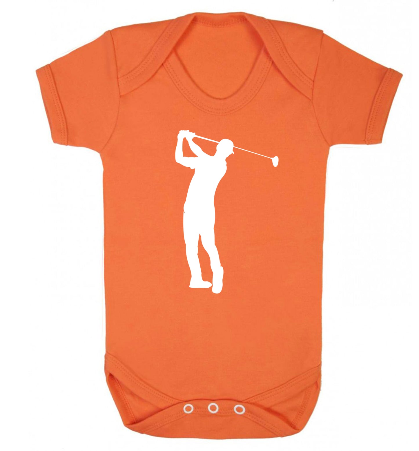 Golfer Illustration Baby Vest orange 18-24 months