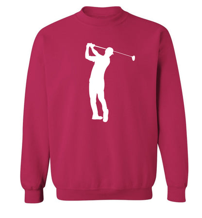 Golfer Illustration Adult's unisex pink Sweater 2XL