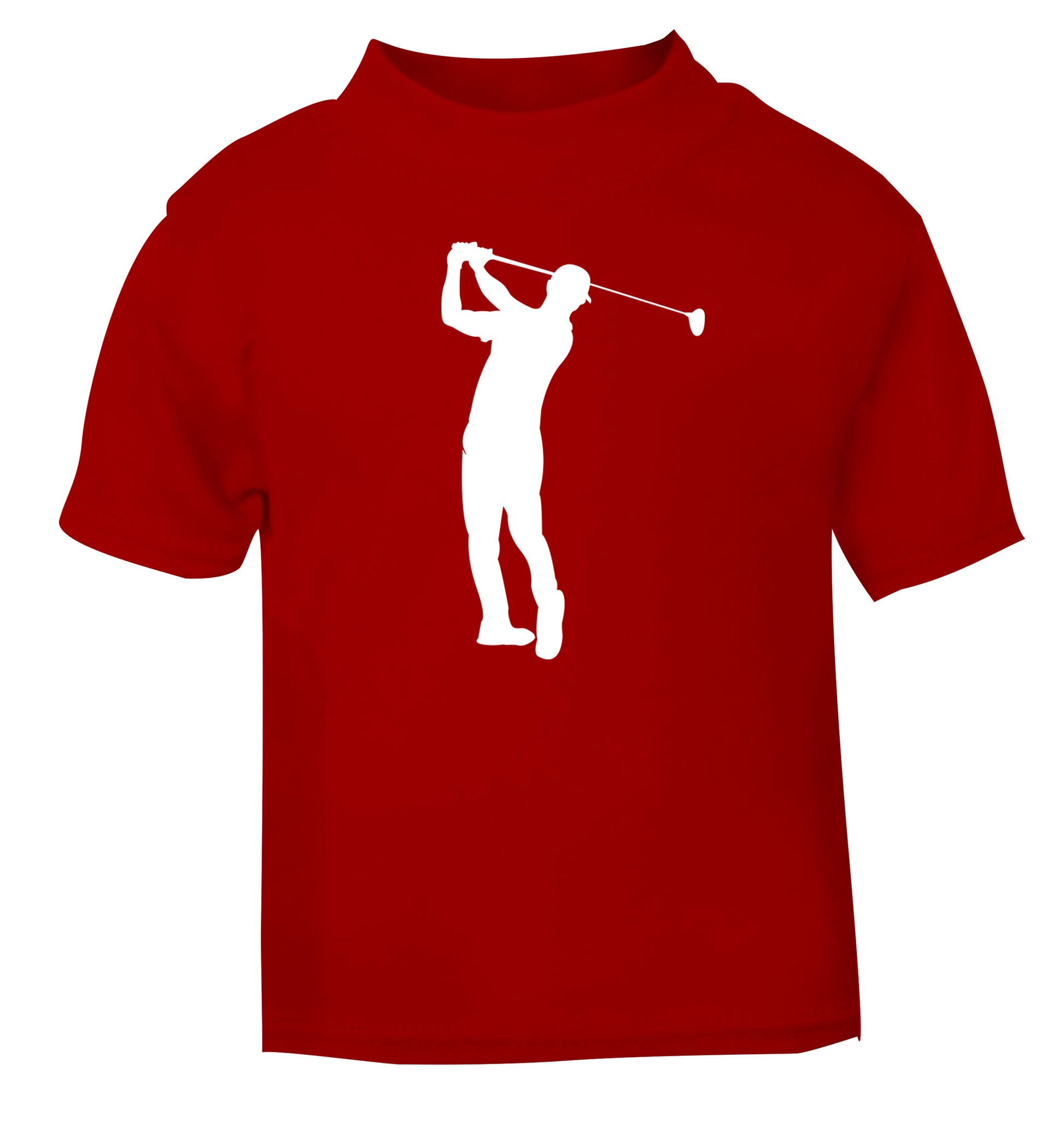 Golfer Illustration red Baby Toddler Tshirt 2 Years
