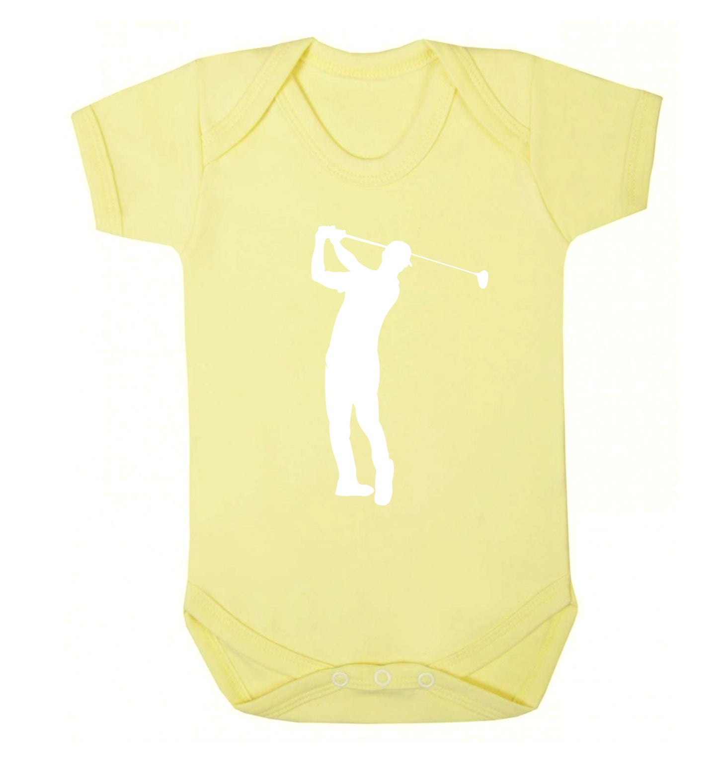 Golfer Illustration Baby Vest pale yellow 18-24 months