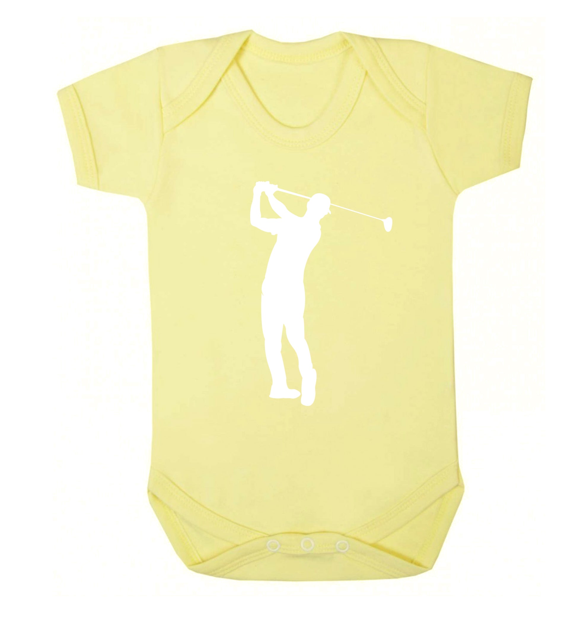 Golfer Illustration Baby Vest pale yellow 18-24 months