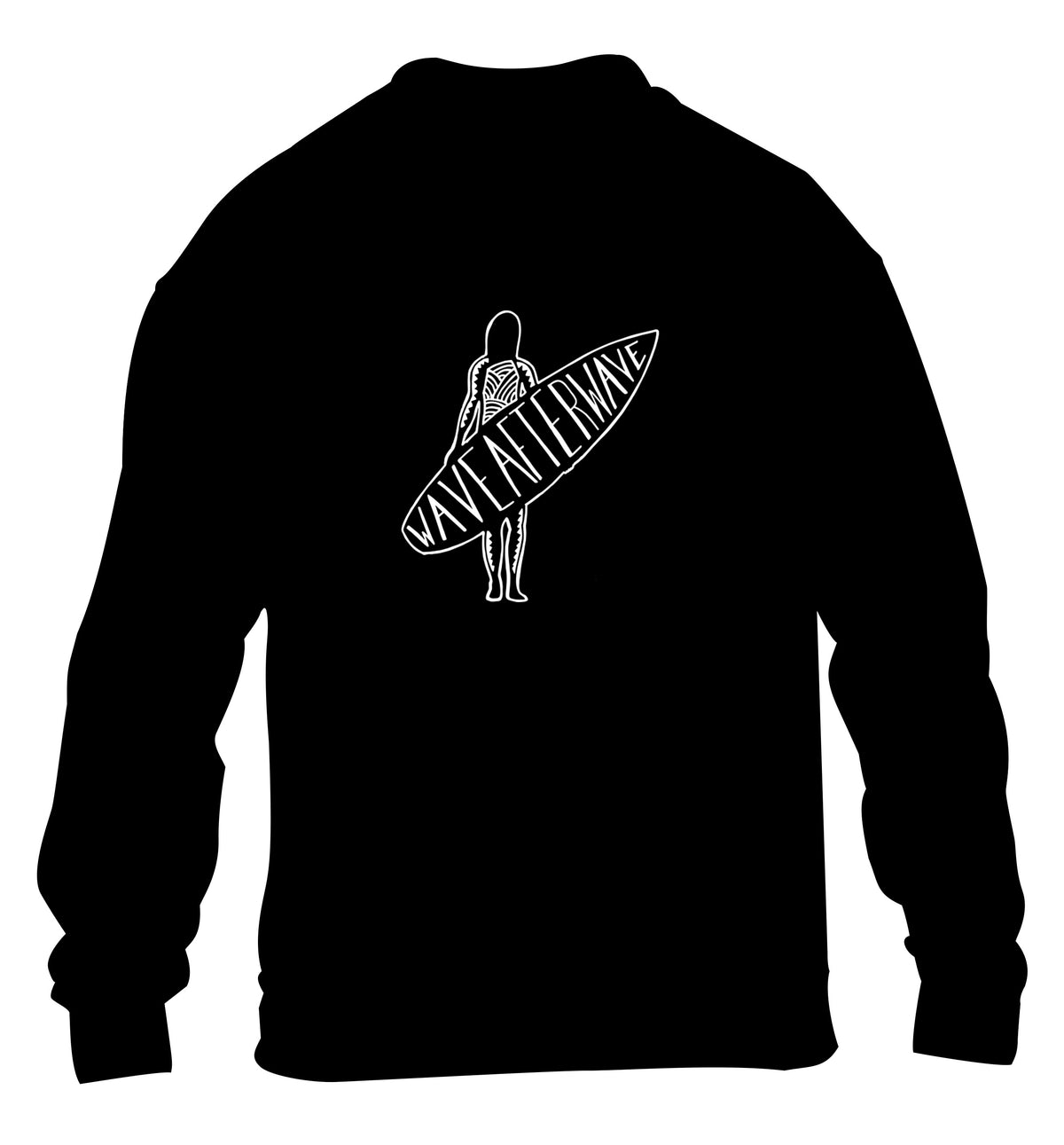 Wave after wave children's black sweater 12-13 Years