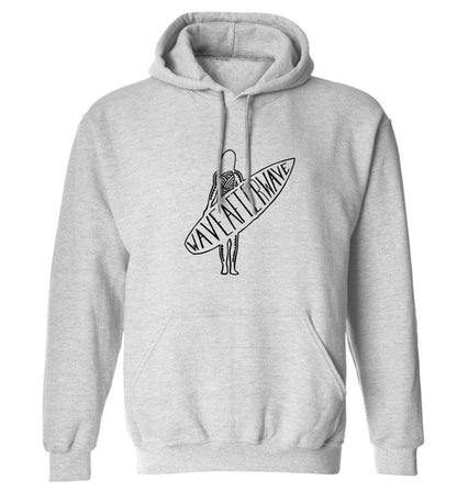 Wave after wave adults unisex grey hoodie 2XL
