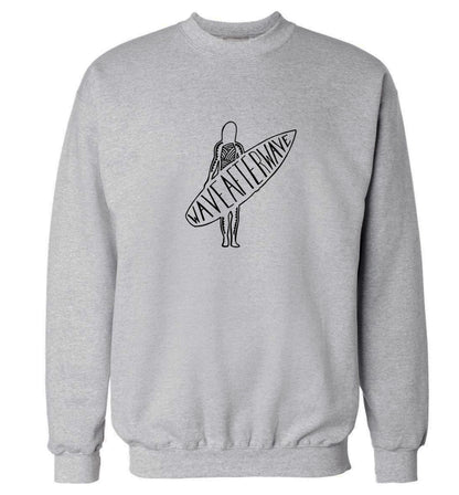 Wave after wave Adult's unisex grey Sweater 2XL