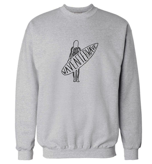 Wave after wave Adult's unisex grey Sweater 2XL