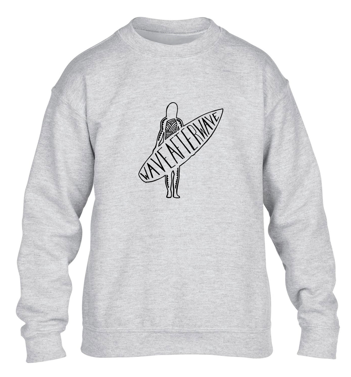 Wave after wave children's grey sweater 12-13 Years