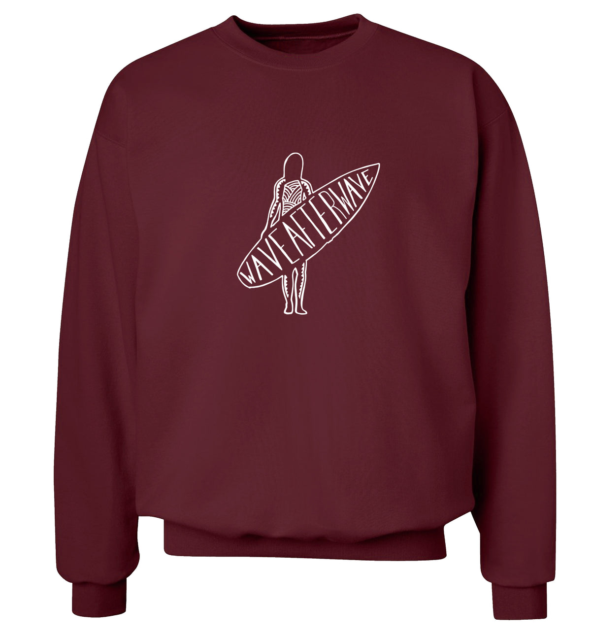 Wave after wave Adult's unisex maroon Sweater 2XL