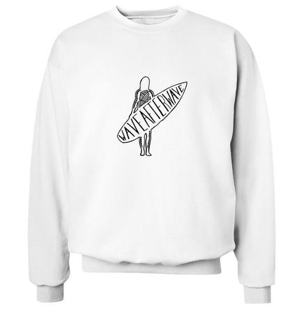 Wave after wave Adult's unisex white Sweater 2XL