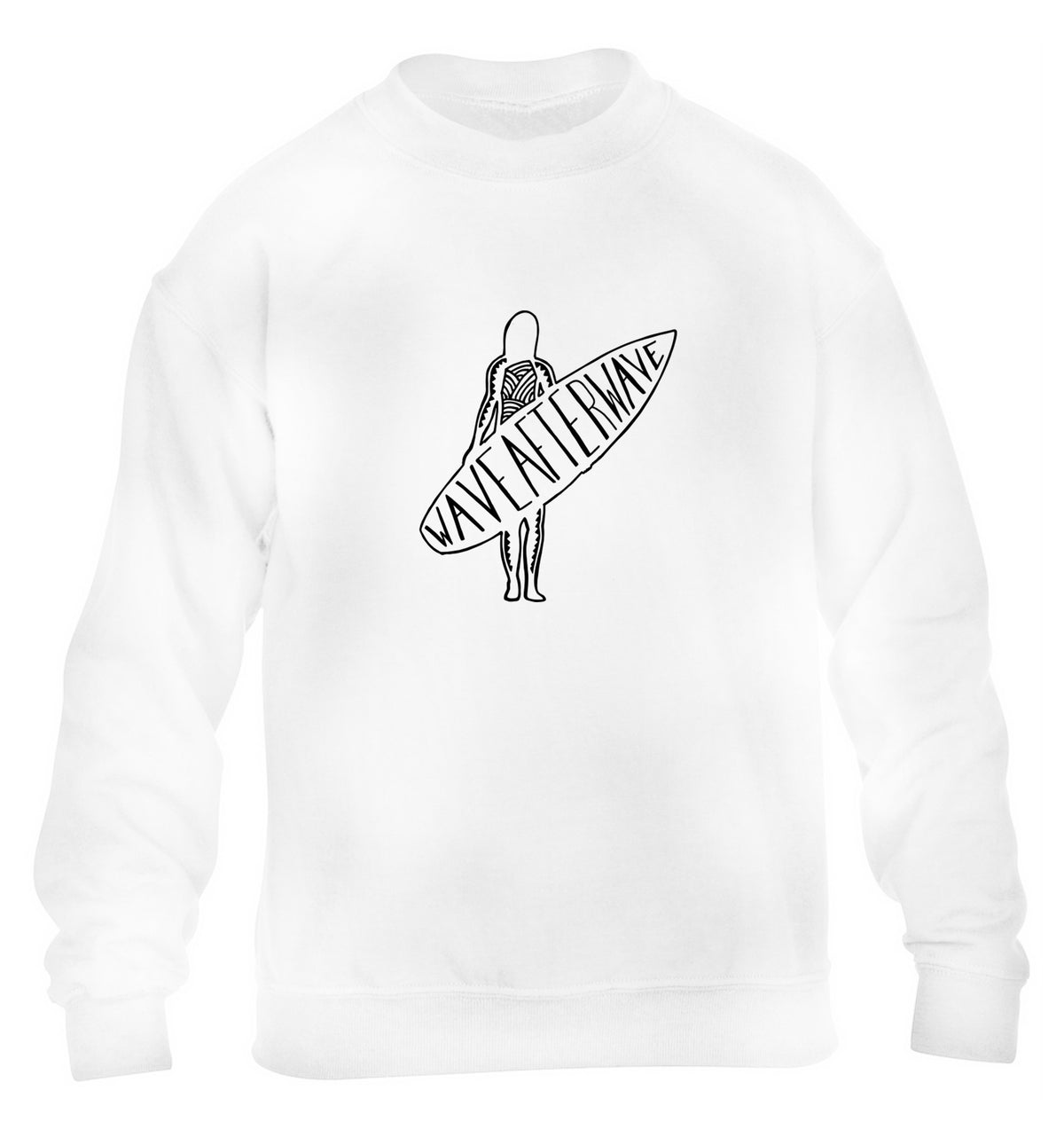 Wave after wave children's white sweater 12-13 Years