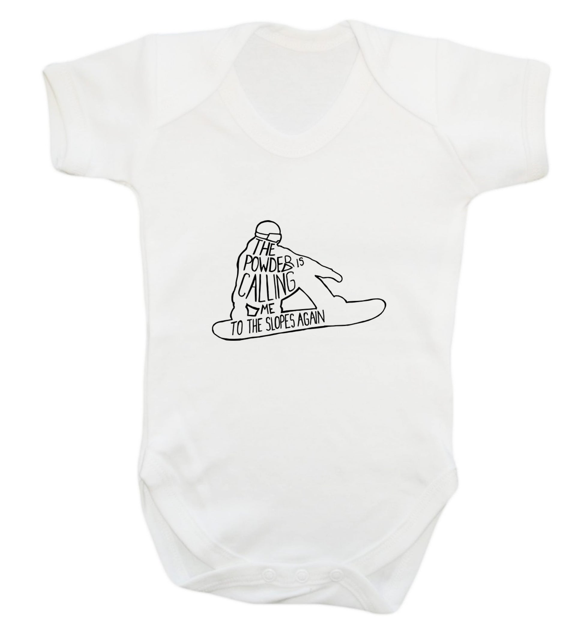 The powder is calling me to the slopes again Children's navy Tshirt 12-13 Years