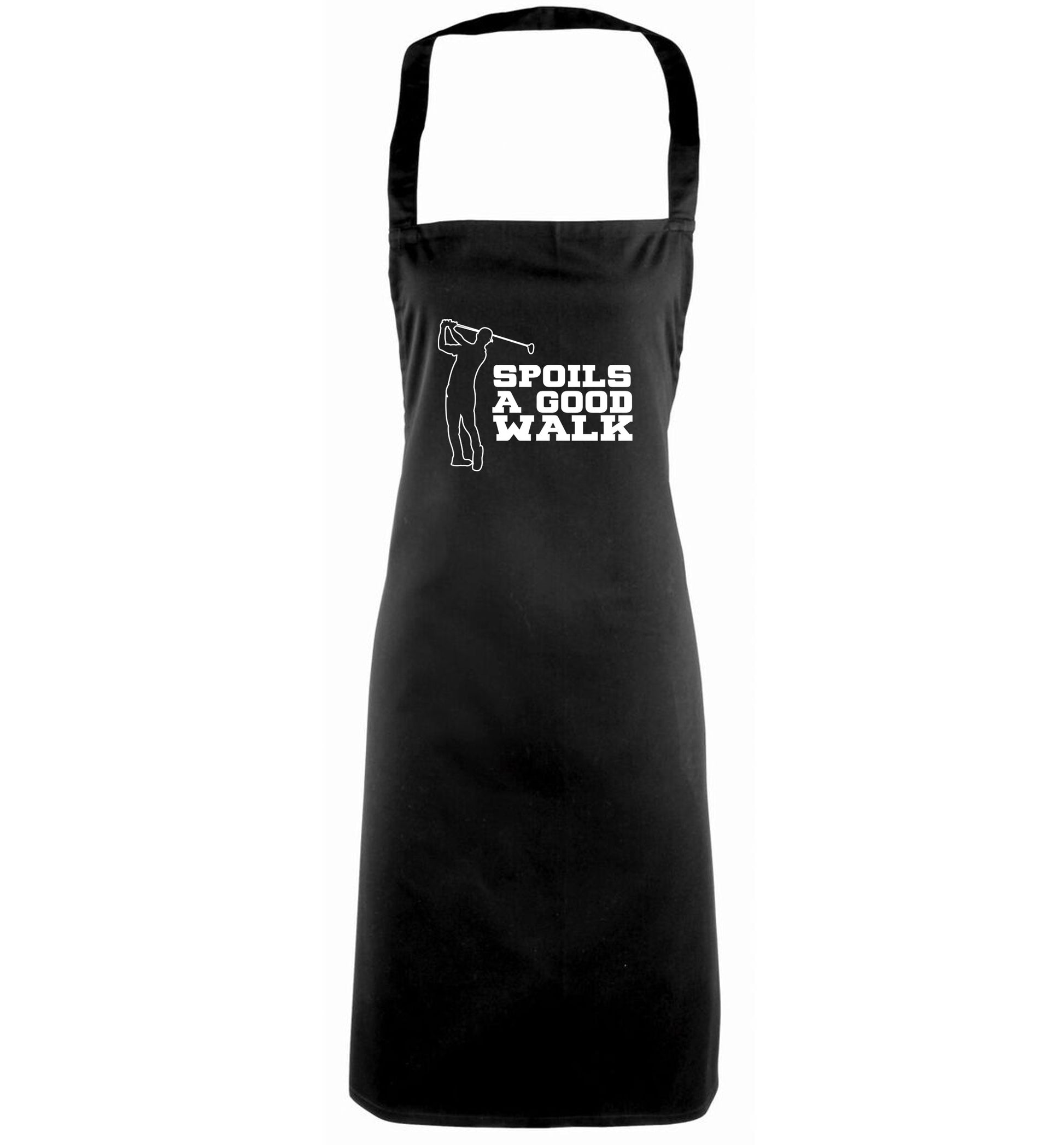 Golf spoils a good walk black apron