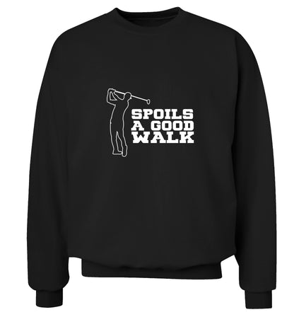 Golf spoils a good walk Adult's unisex black Sweater 2XL