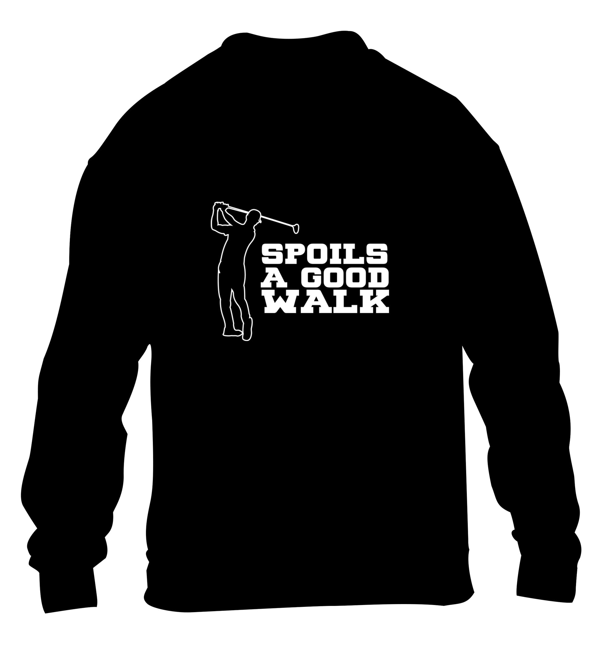 Golf spoils a good walk children's black sweater 12-13 Years