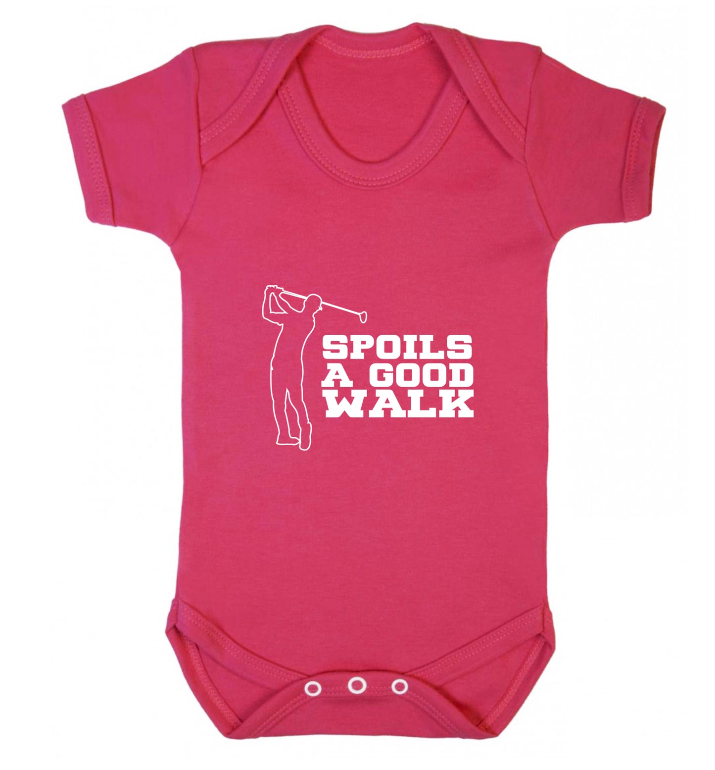 Golf spoils a good walk Baby Vest dark pink 18-24 months