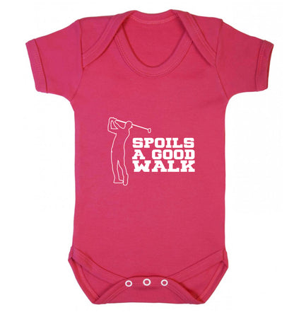 Golf spoils a good walk Baby Vest dark pink 18-24 months