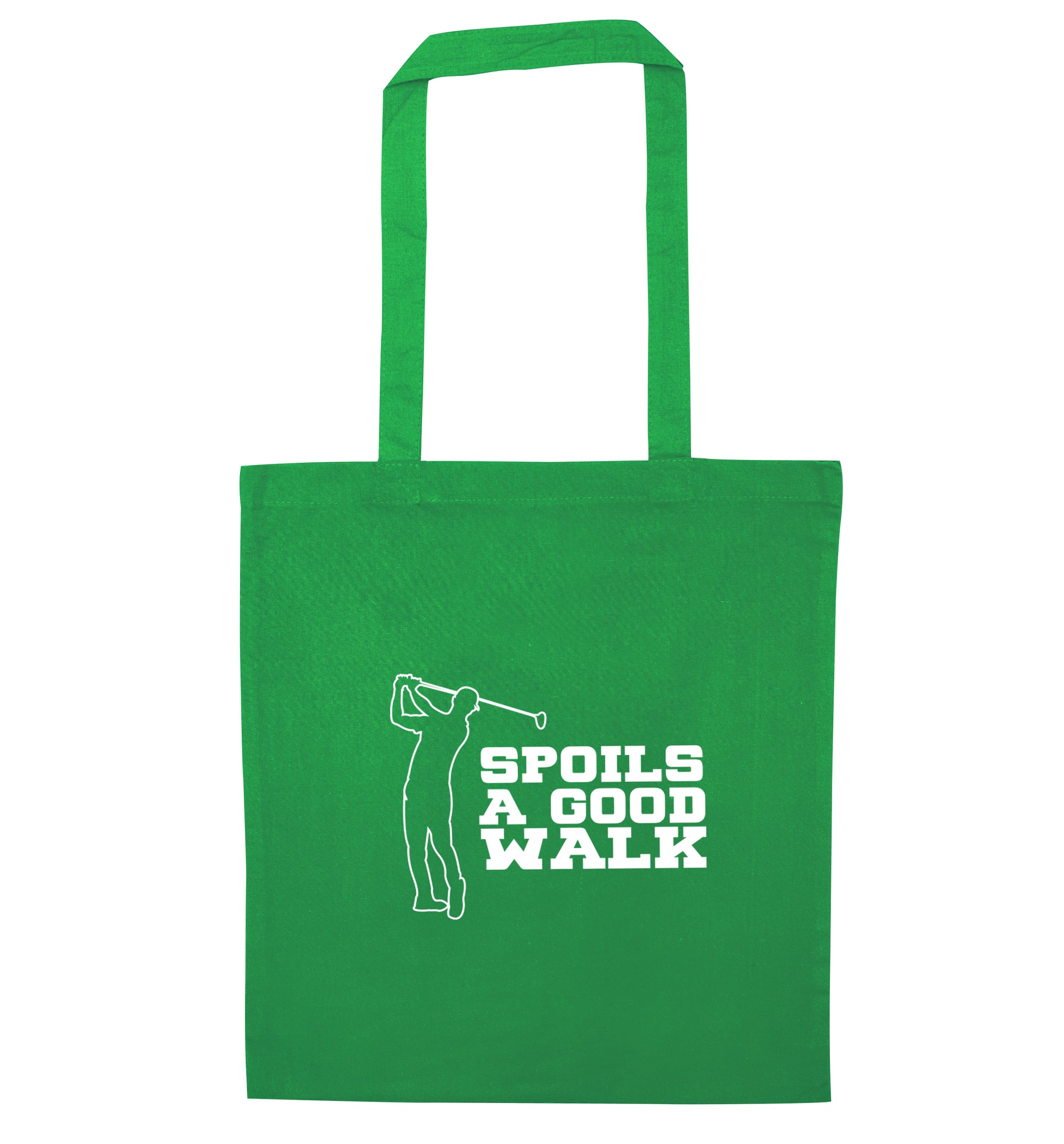 Golf spoils a good walk green tote bag