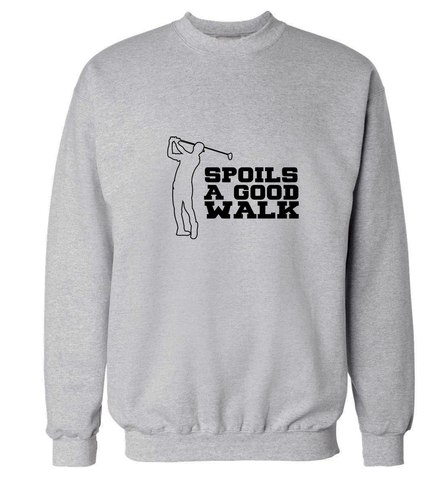 Golf spoils a good walk Adult's unisex grey Sweater 2XL