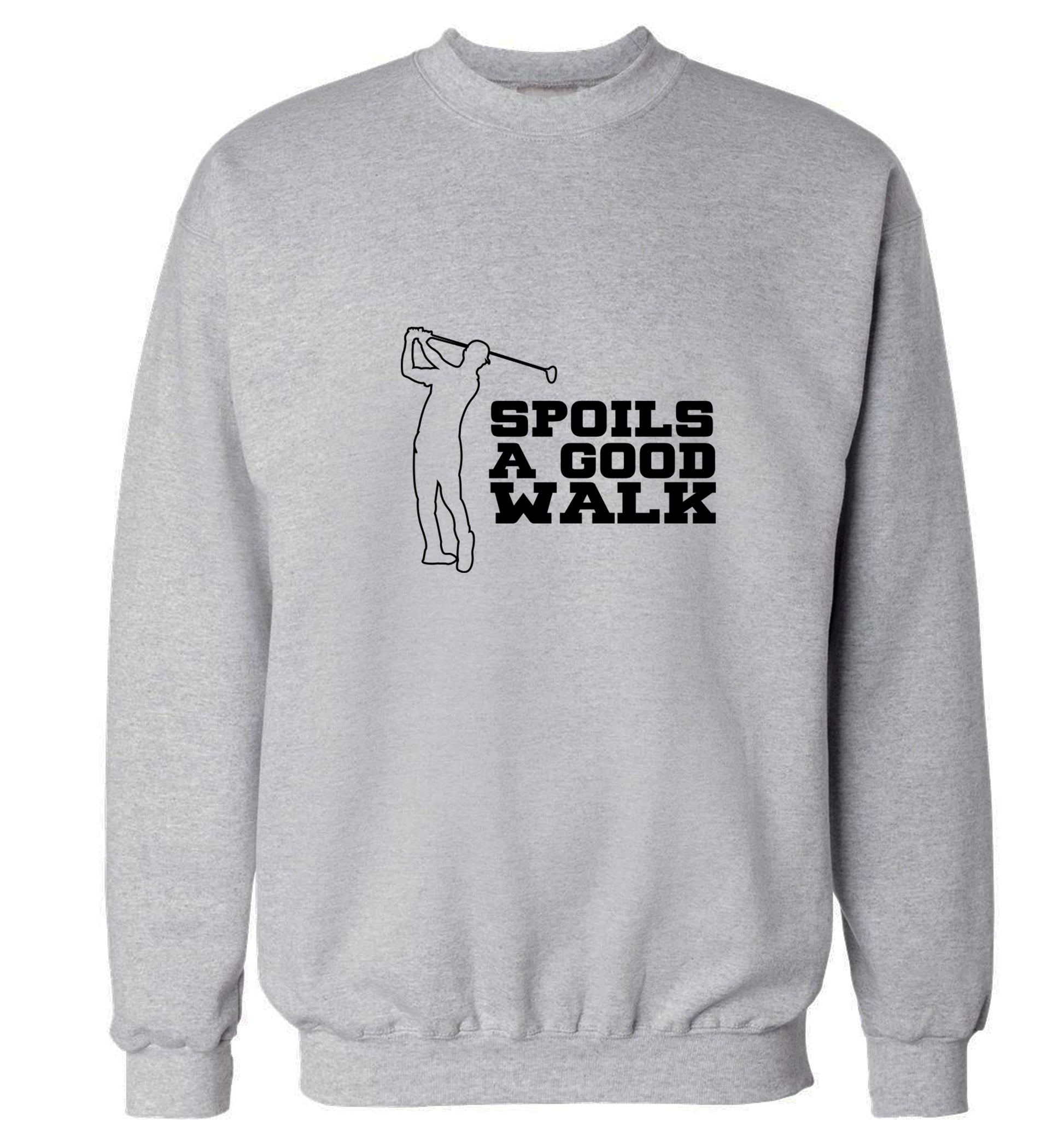 Golf spoils a good walk Adult's unisex grey Sweater 2XL