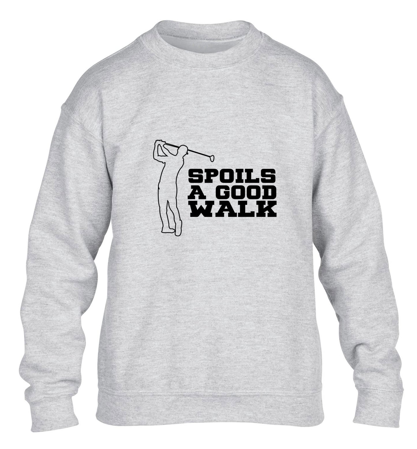 Golf spoils a good walk children's grey sweater 12-13 Years