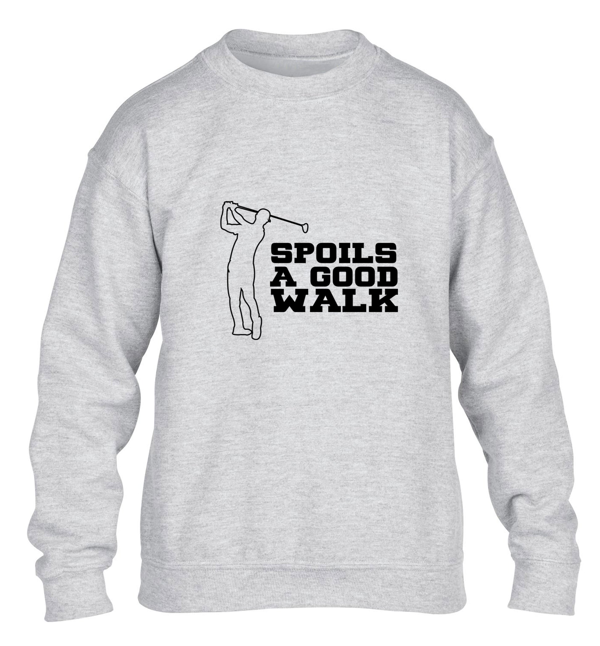Golf spoils a good walk children's grey sweater 12-13 Years