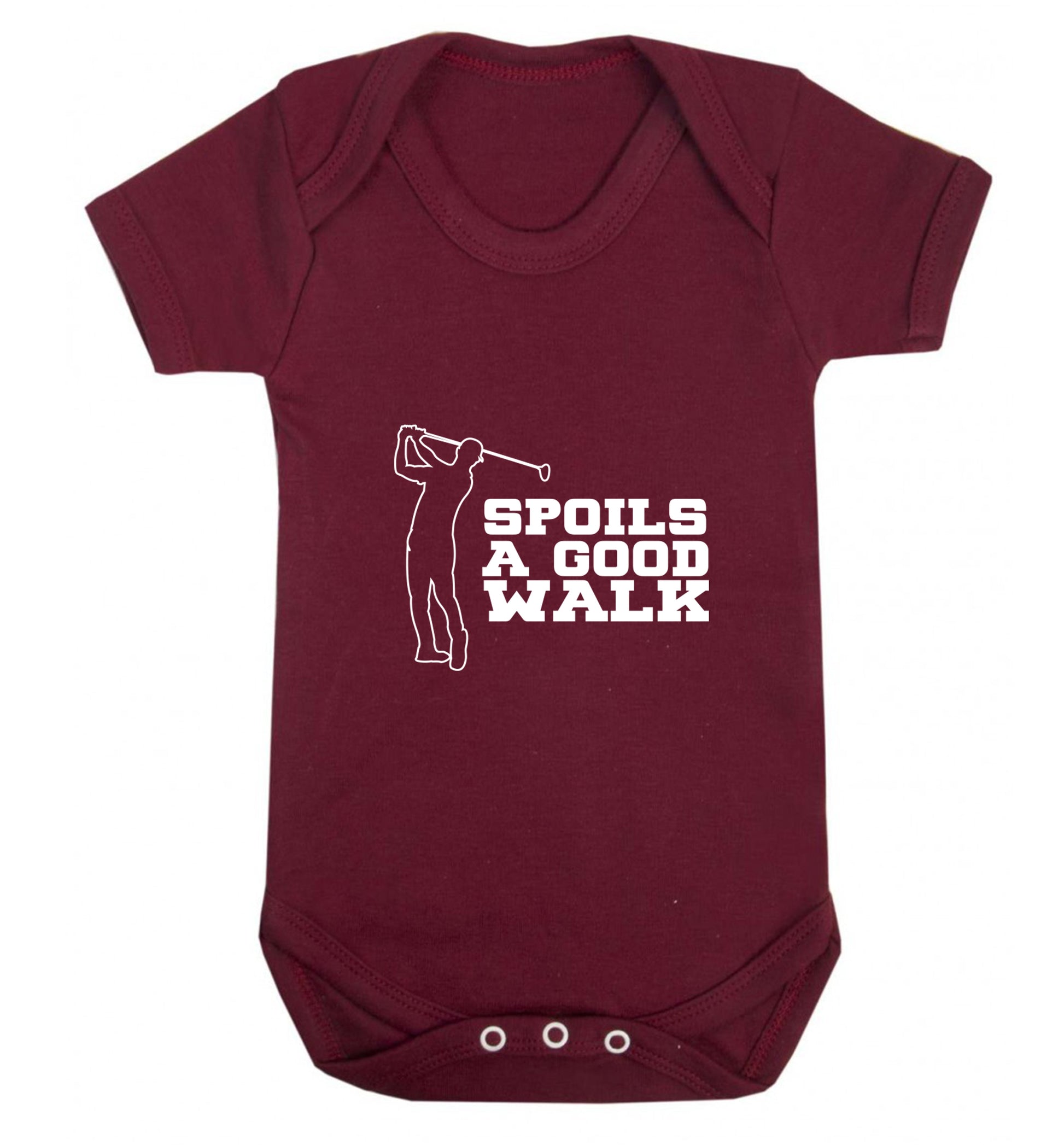 Golf spoils a good walk Baby Vest maroon 18-24 months