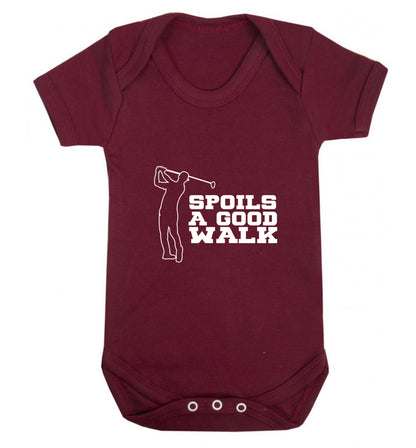 Golf spoils a good walk Baby Vest maroon 18-24 months