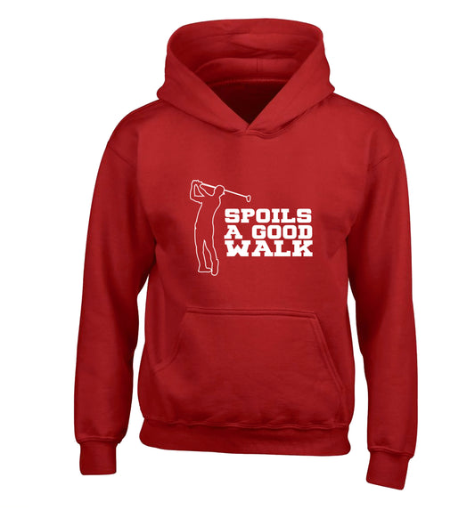 Golf spoils a good walk children's red hoodie 12-13 Years