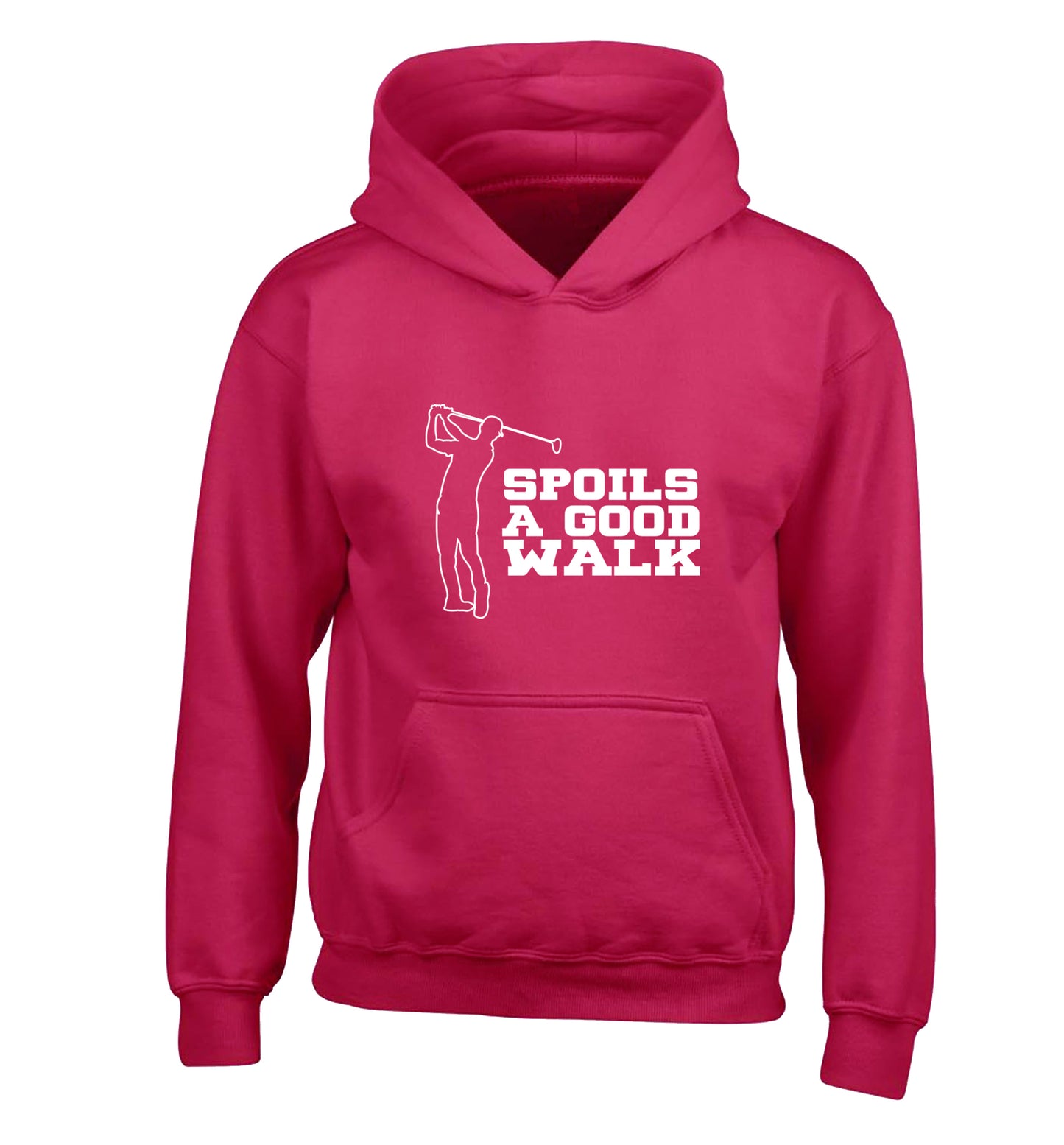 Golf spoils a good walk children's pink hoodie 12-13 Years