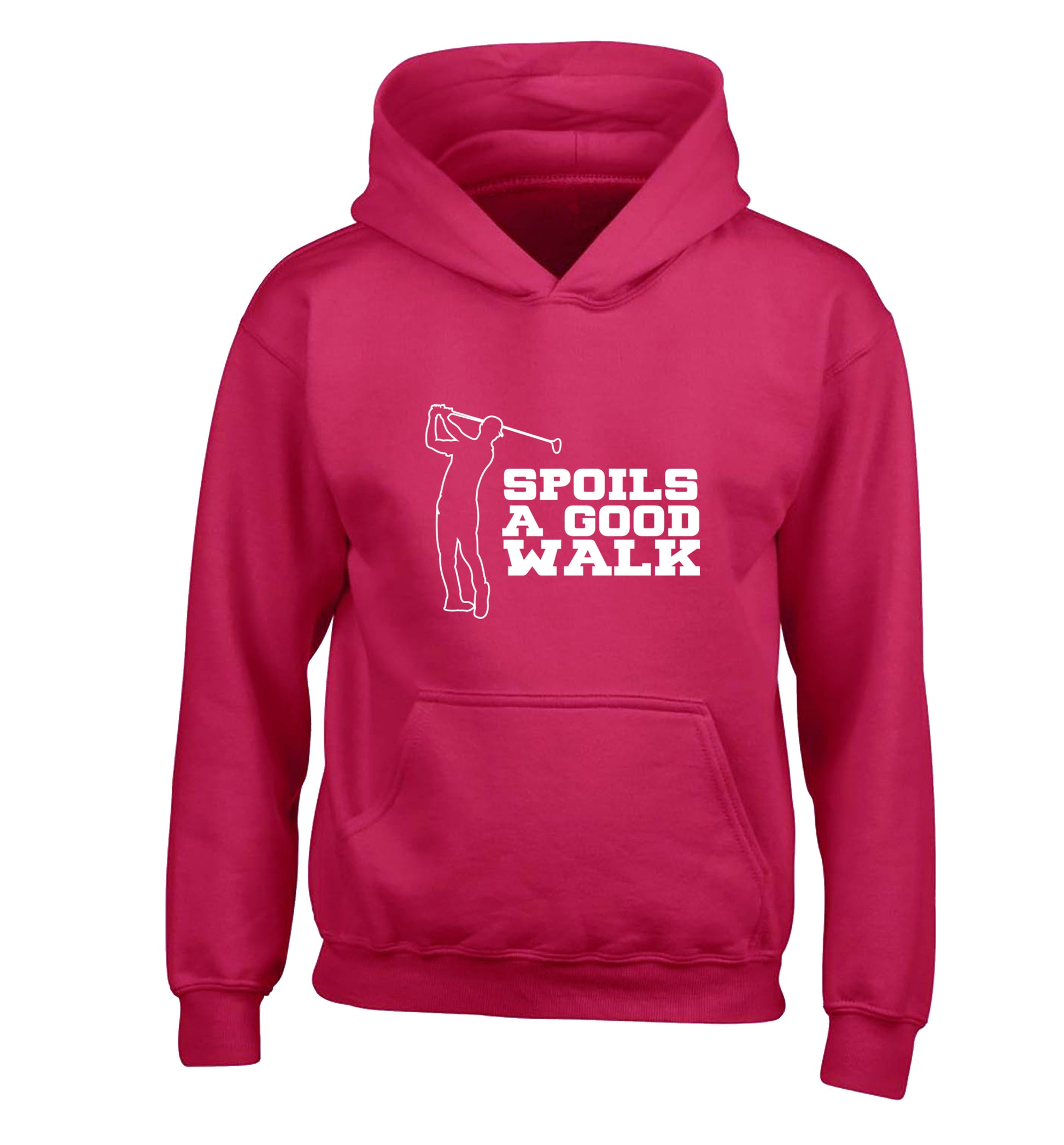 Golf spoils a good walk children's pink hoodie 12-13 Years