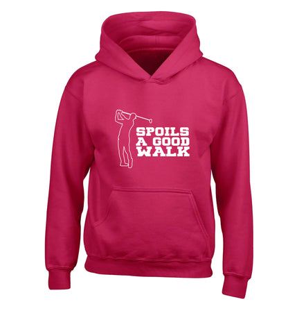 Golf spoils a good walk children's pink hoodie 12-13 Years