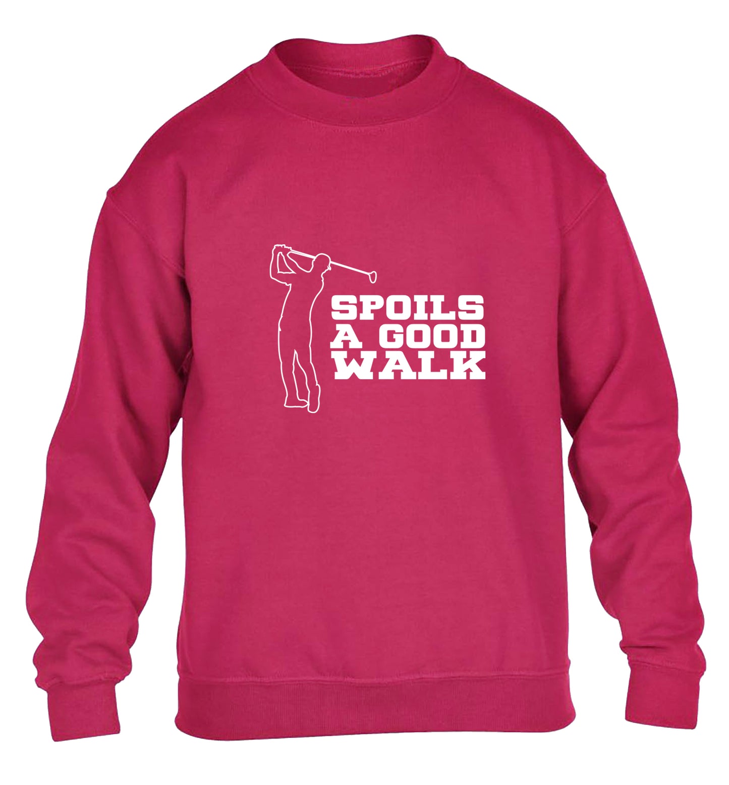 Golf spoils a good walk children's pink sweater 12-13 Years