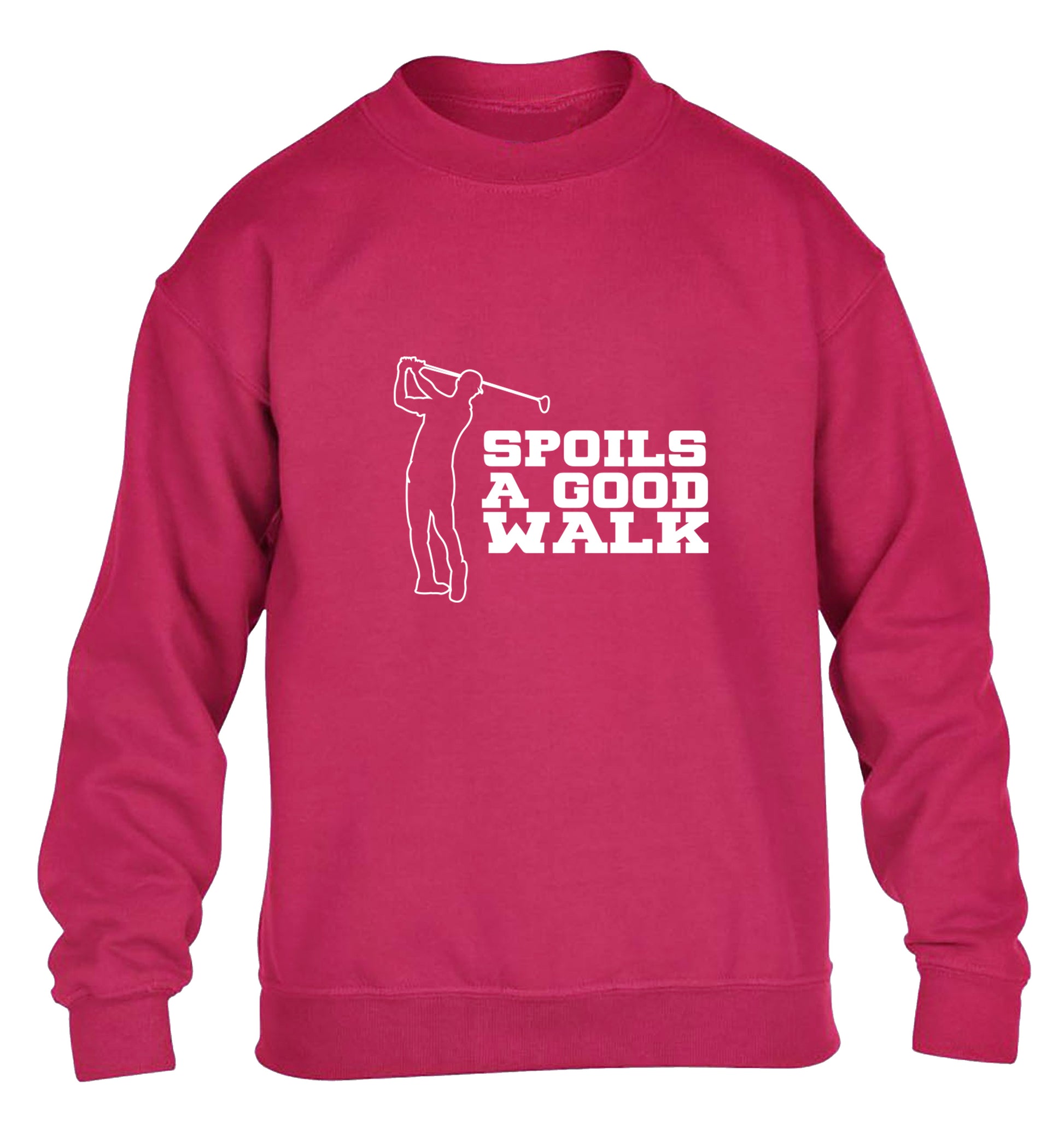 Golf spoils a good walk children's pink sweater 12-13 Years