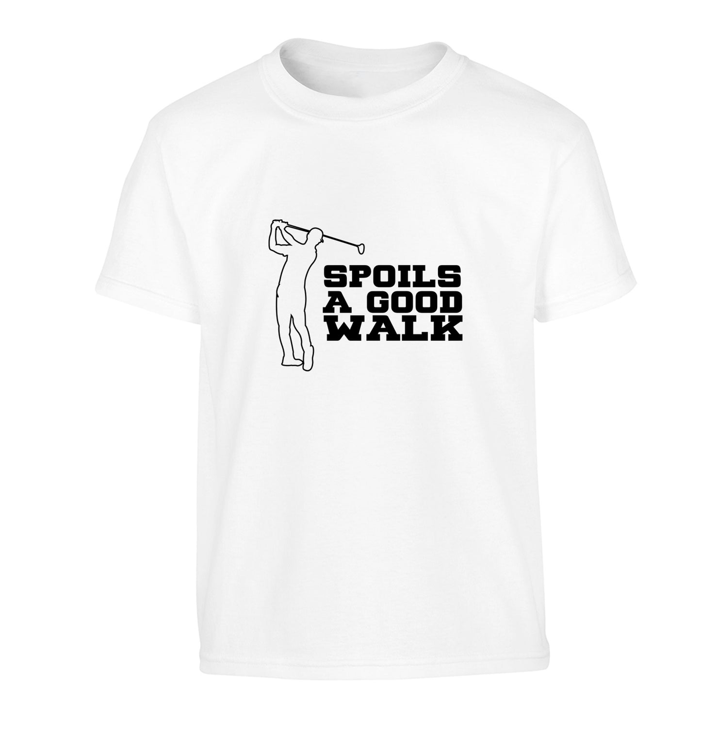 Golf spoils a good walk Children's white Tshirt 12-13 Years