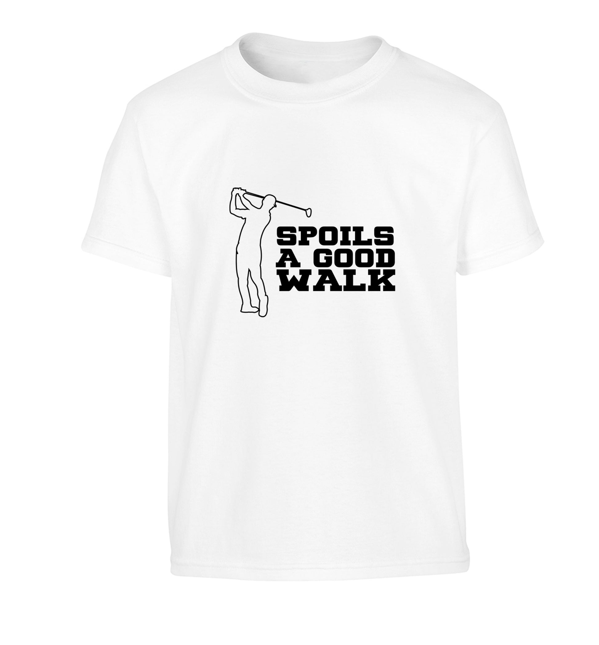 Golf spoils a good walk Children's white Tshirt 12-13 Years