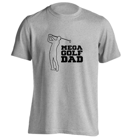 Mega golfing dad adults unisex grey Tshirt 2XL