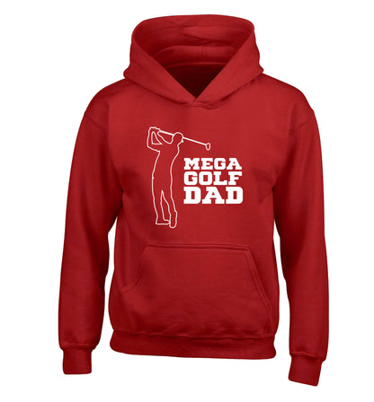 Mega golfing dad children's red hoodie 12-13 Years