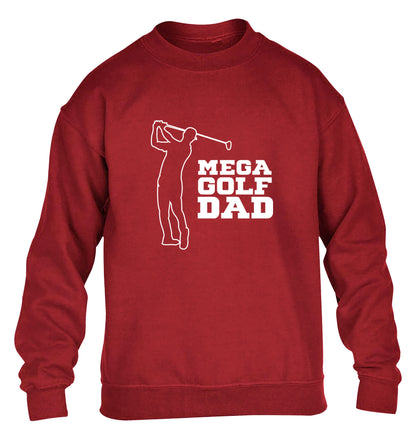 Mega golfing dad children's grey sweater 12-13 Years