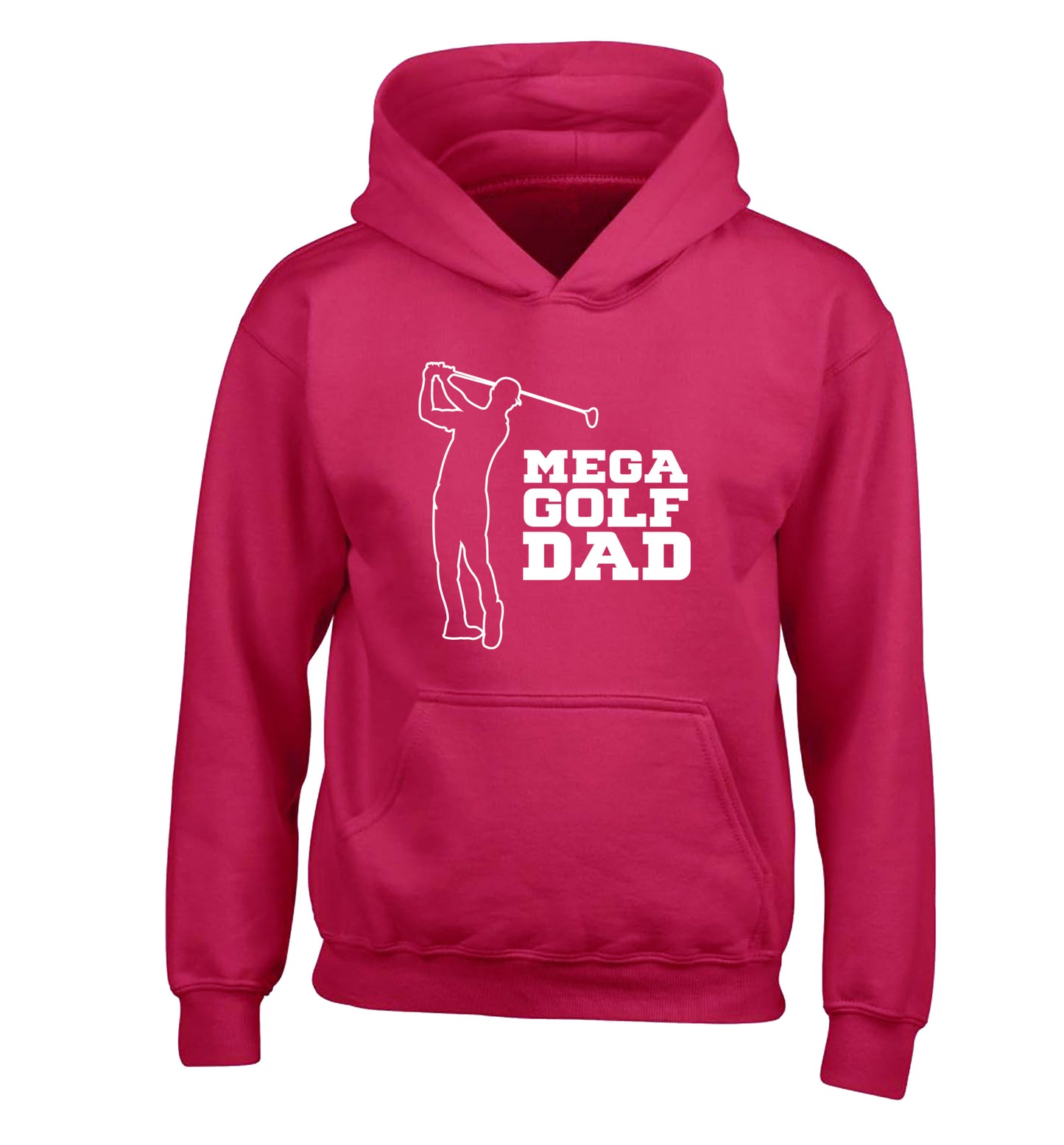 Mega golfing dad children's pink hoodie 12-13 Years