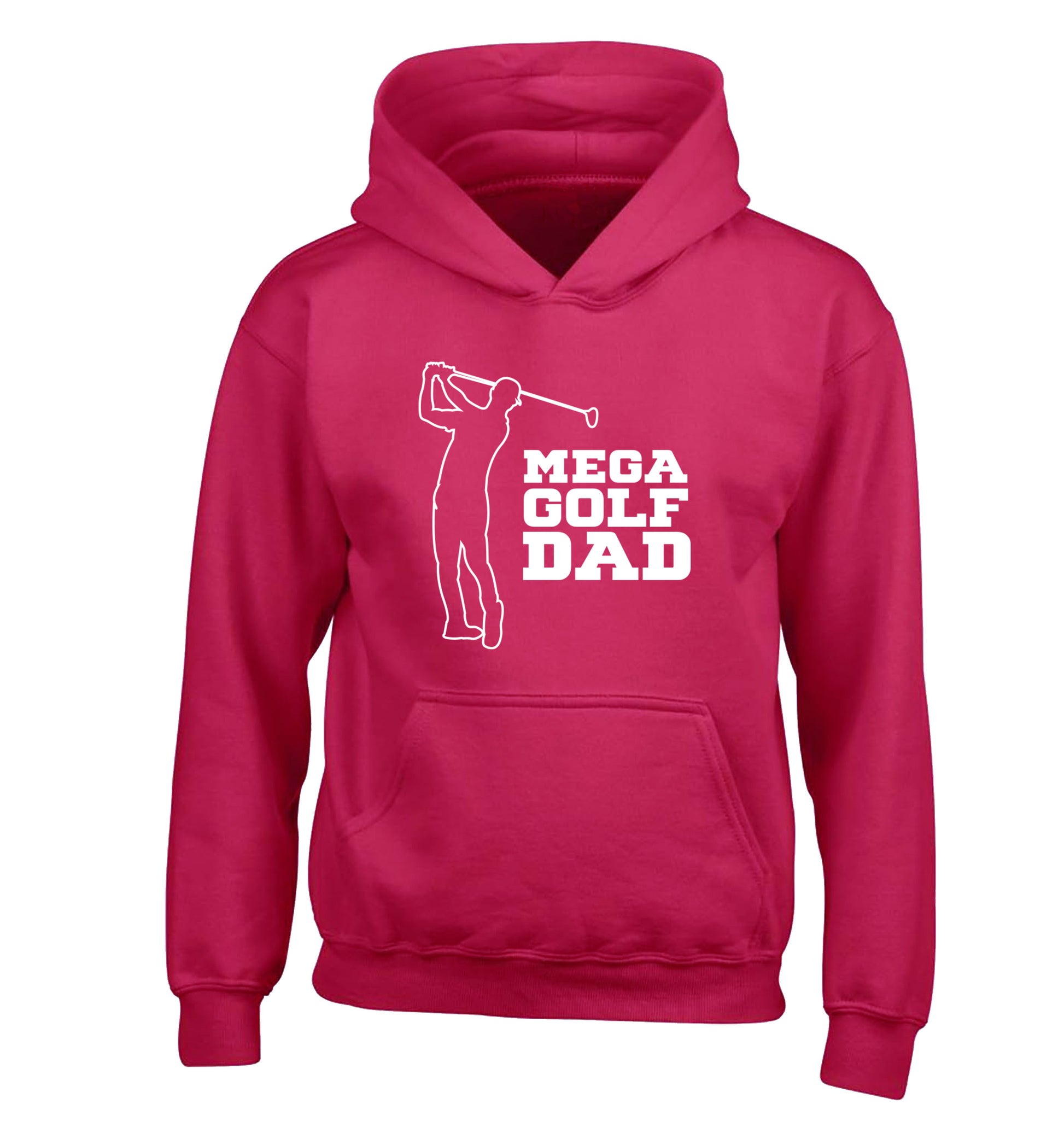 Mega golfing dad children's pink hoodie 12-13 Years
