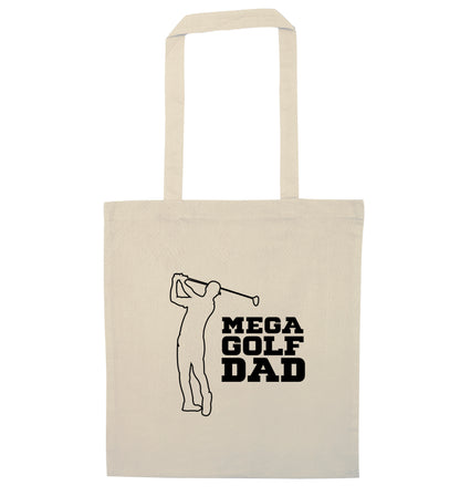 Mega golfing dad natural tote bag