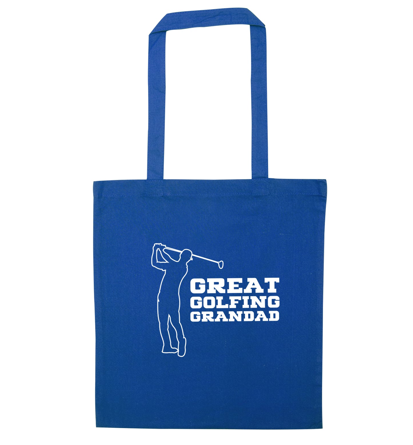 Great Golfing Grandad blue tote bag