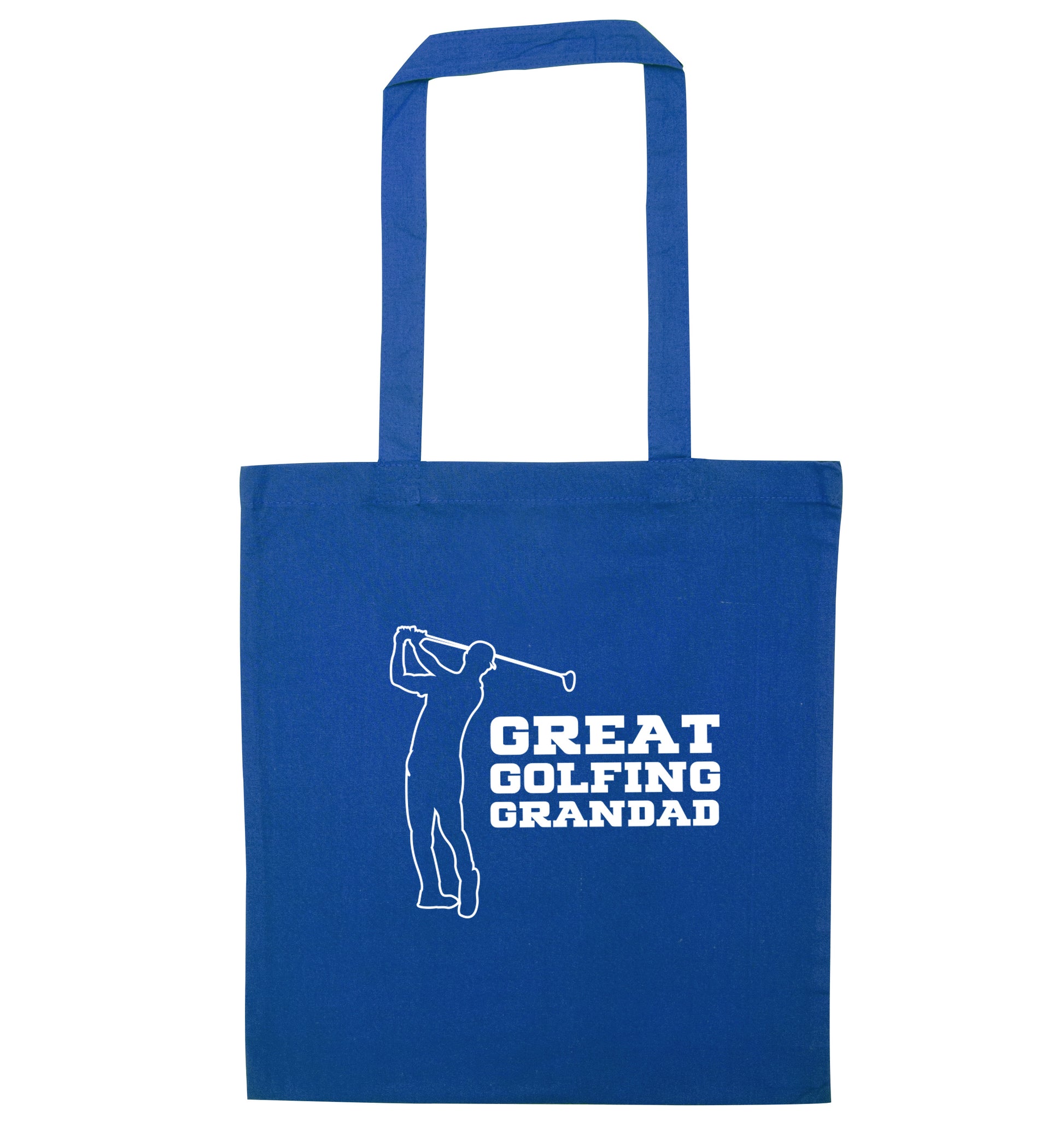 Great Golfing Grandad blue tote bag