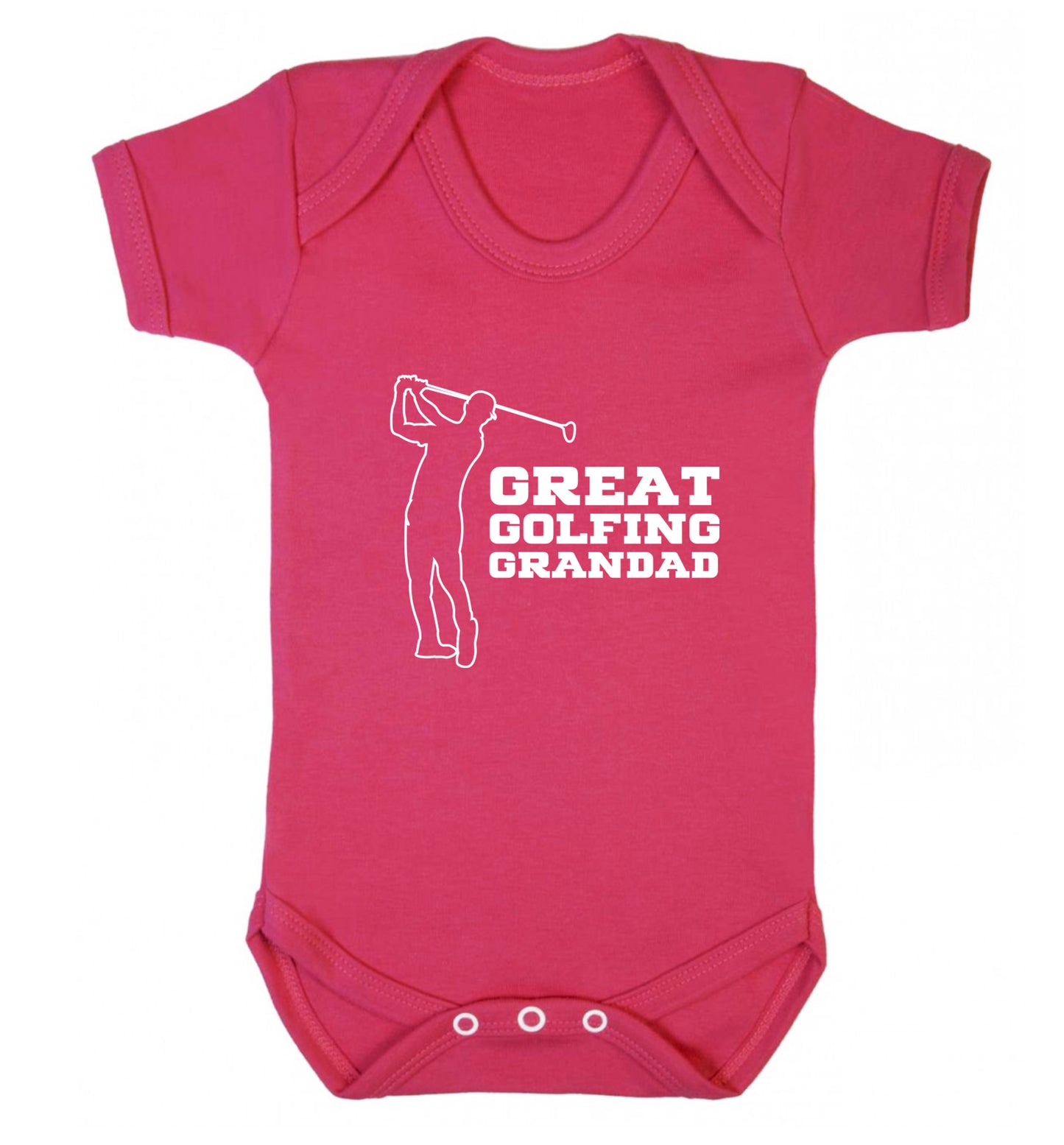 Great Golfing Grandad Baby Vest dark pink 18-24 months