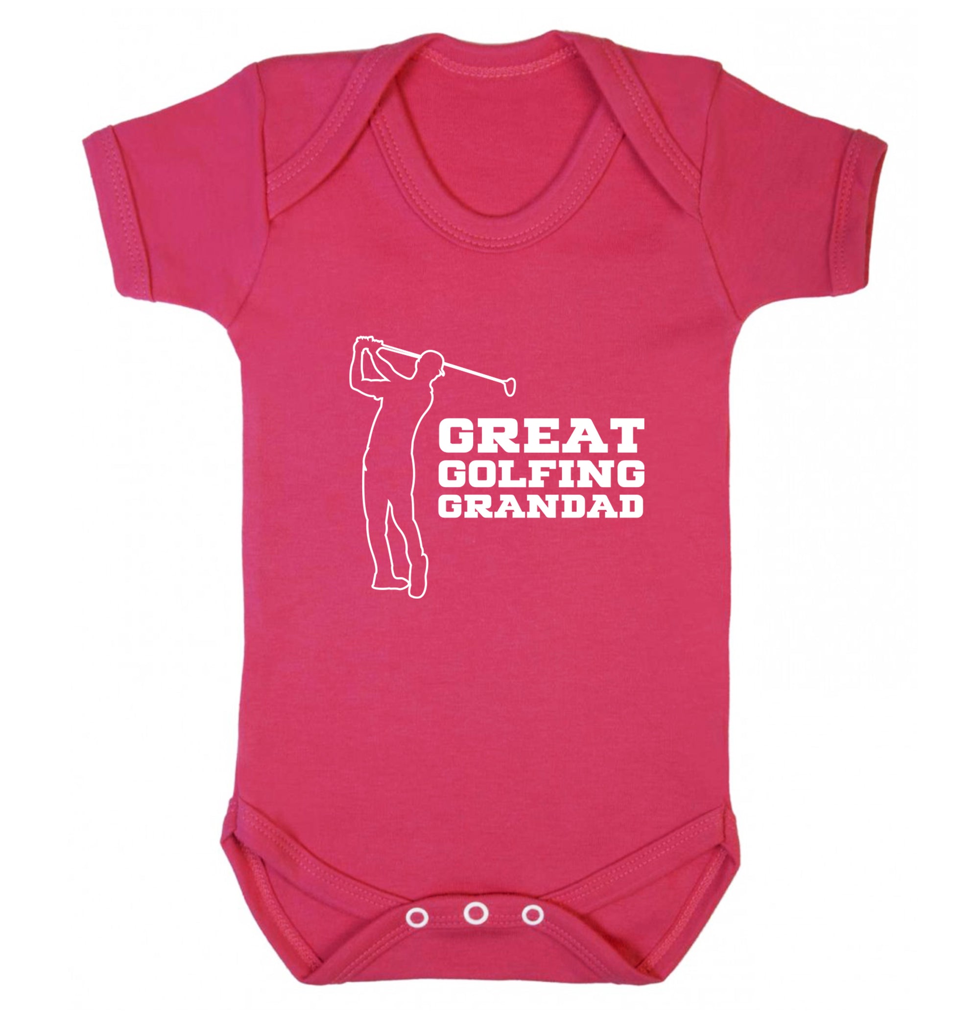 Great Golfing Grandad Baby Vest dark pink 18-24 months