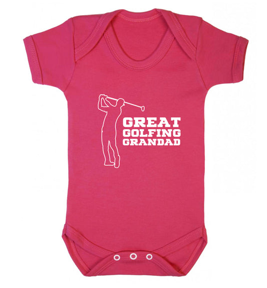 Great Golfing Grandad Baby Vest dark pink 18-24 months