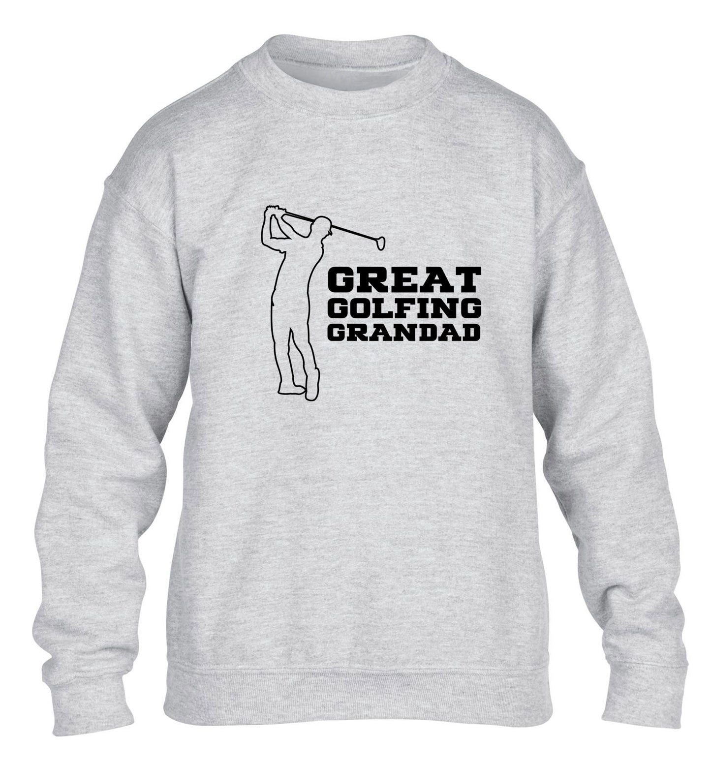 Great Golfing Grandad children's grey sweater 12-13 Years