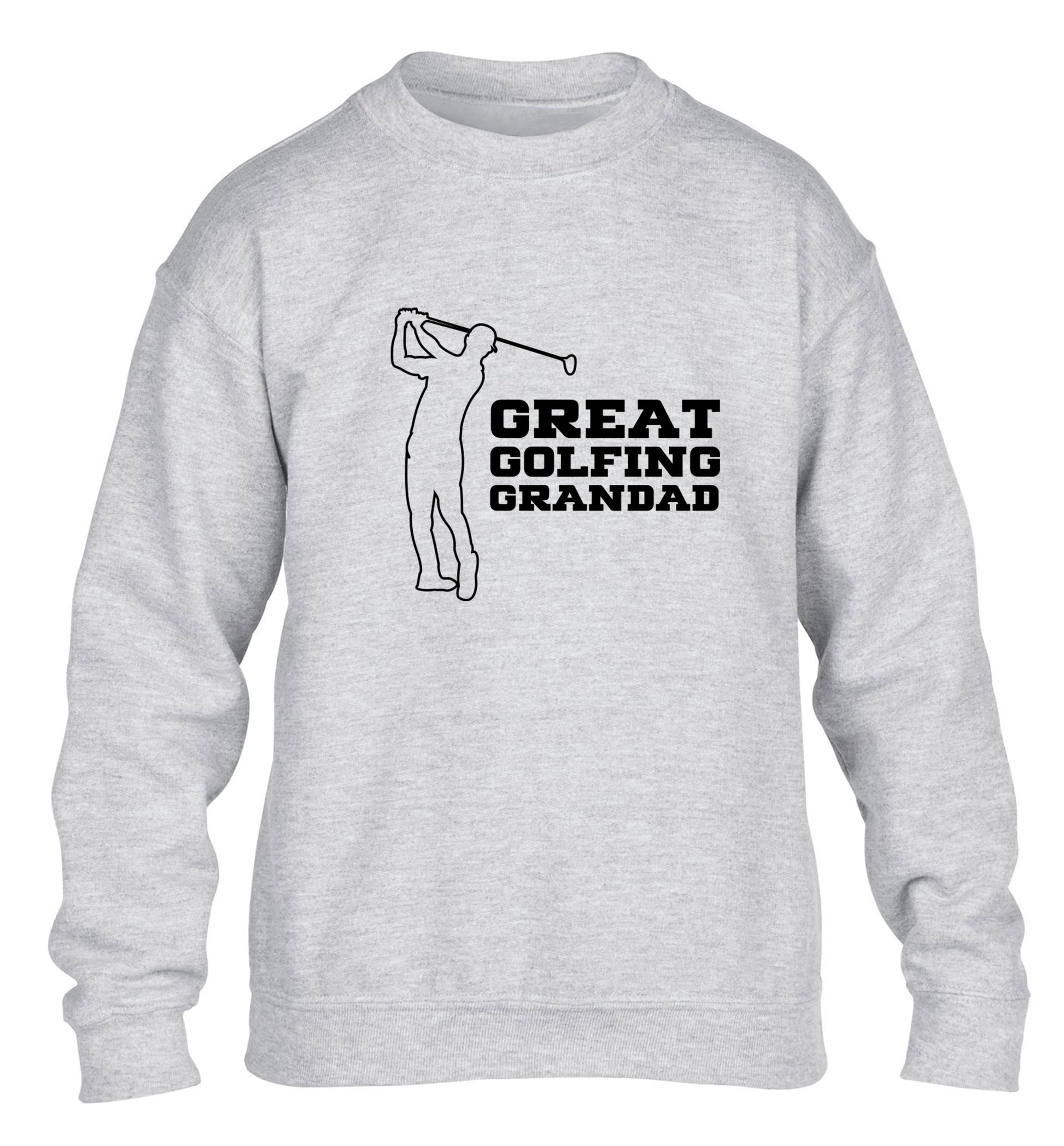 Great Golfing Grandad children's grey sweater 12-13 Years