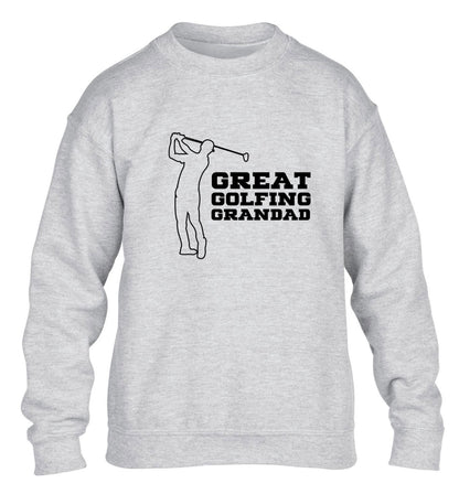 Great Golfing Grandad children's grey sweater 12-13 Years